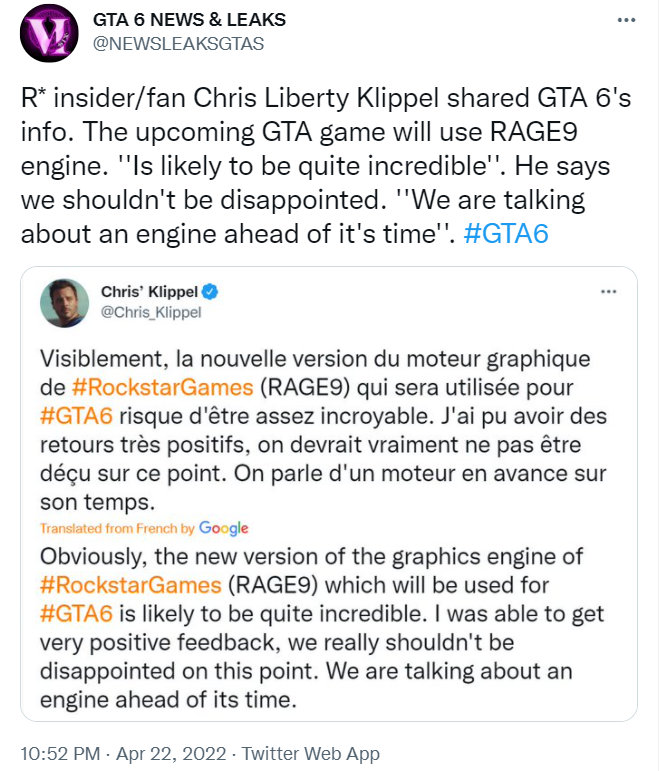 爆料：《GTA6》将采用 RAGE  9 引擎，画面效果引领时代